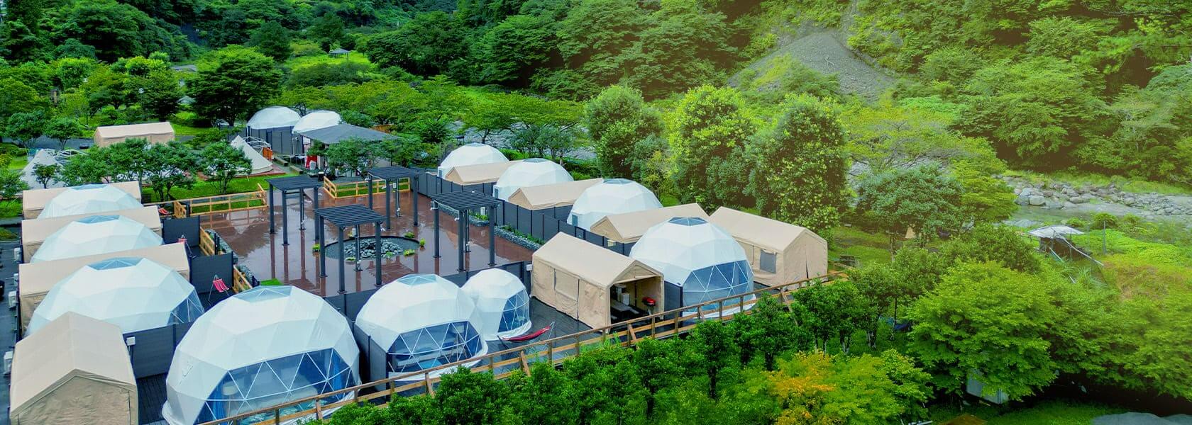 山口県 アウトドア・レジャー施設「レドンド秋吉台」 公式 光のアート型グランピング