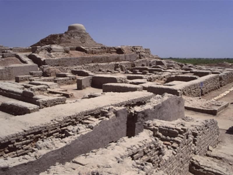 モヘンジョダロ遺跡、通りと下水施設 - 遺跡wps+ ワールド・フォト・サービス