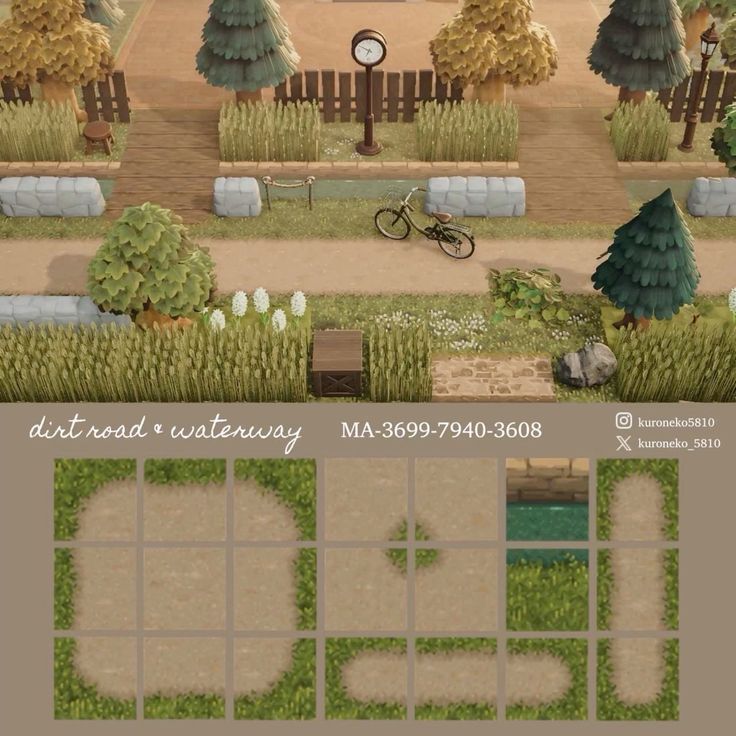 あつ森 けもの道のマイデザインの描き方＊ドット図公開