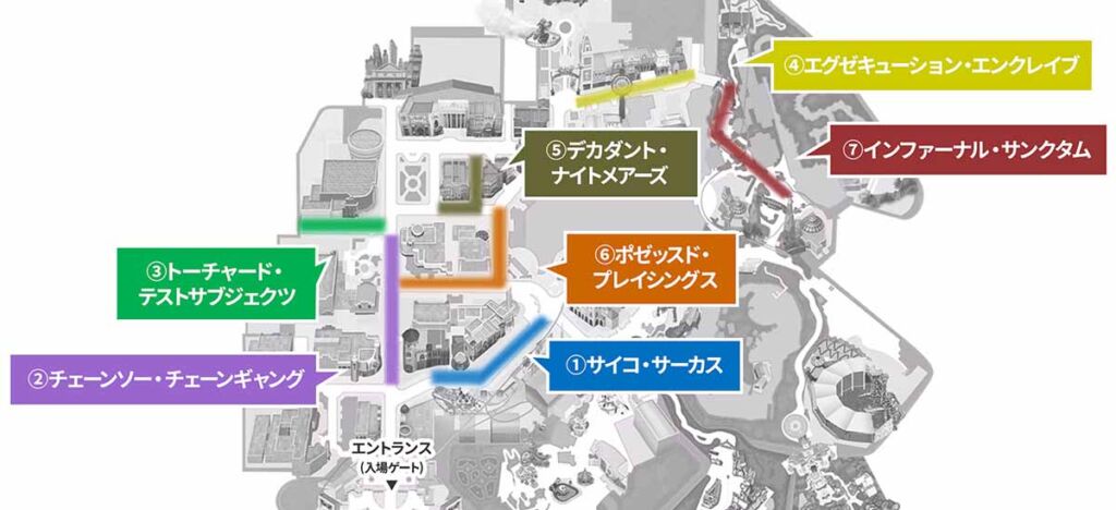 ユニバーサルスタジオハリウッドの地図 キャステルCASTEL ディズニー情報