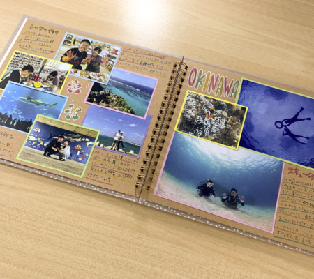 レイアウト 長男、修学旅行のページその２写真好きのママのための～どんどんできる！写真整理とアルバム作り☆スクラップブッキング広島市安佐南区