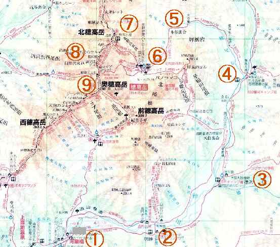 自遊な時間: 穂高連峰の見え方
