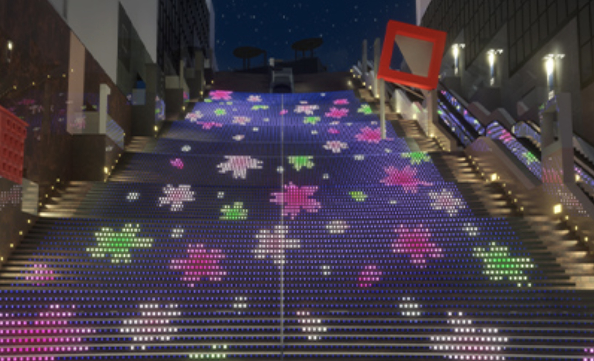 色鮮やかにライトアップされた京都駅のクリスマスツリー 02688000270 の写真・イラスト素材アマナイメージズ