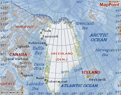 グリーンランドの地図 氷床ありとなし 、そして海面下の広大なエリア : r