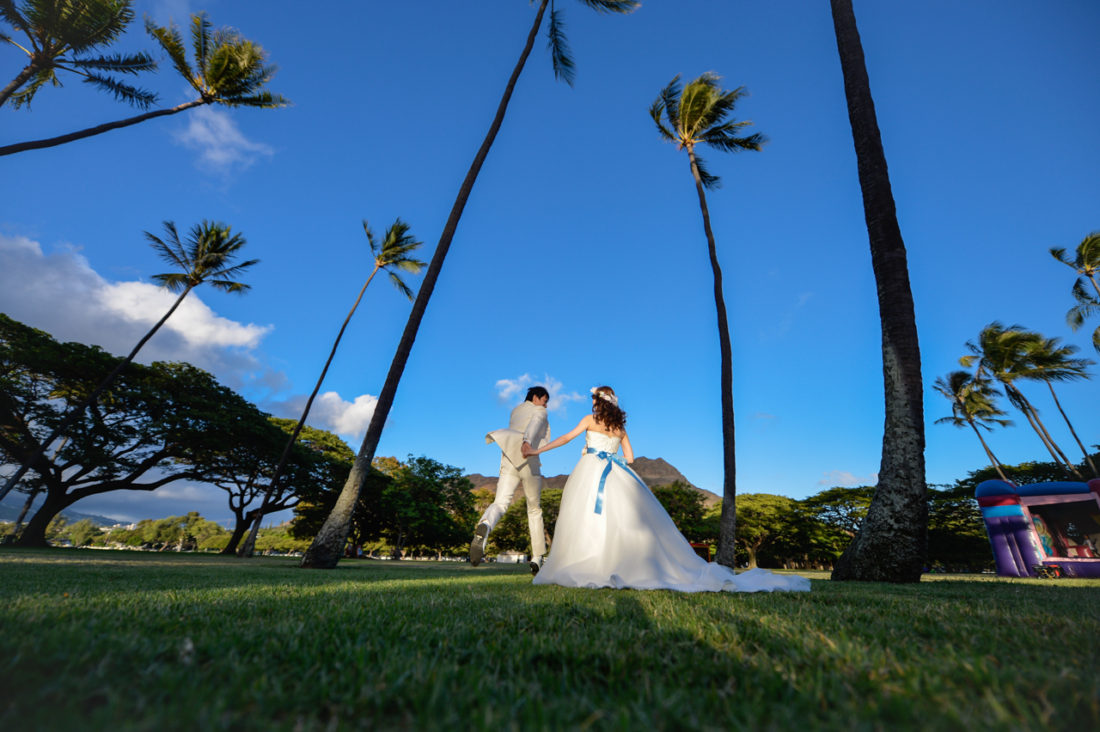 ハワイ- こだわりフォトツアー サンセット・ナイトフォトウエディング・前撮りのファーストウエディング