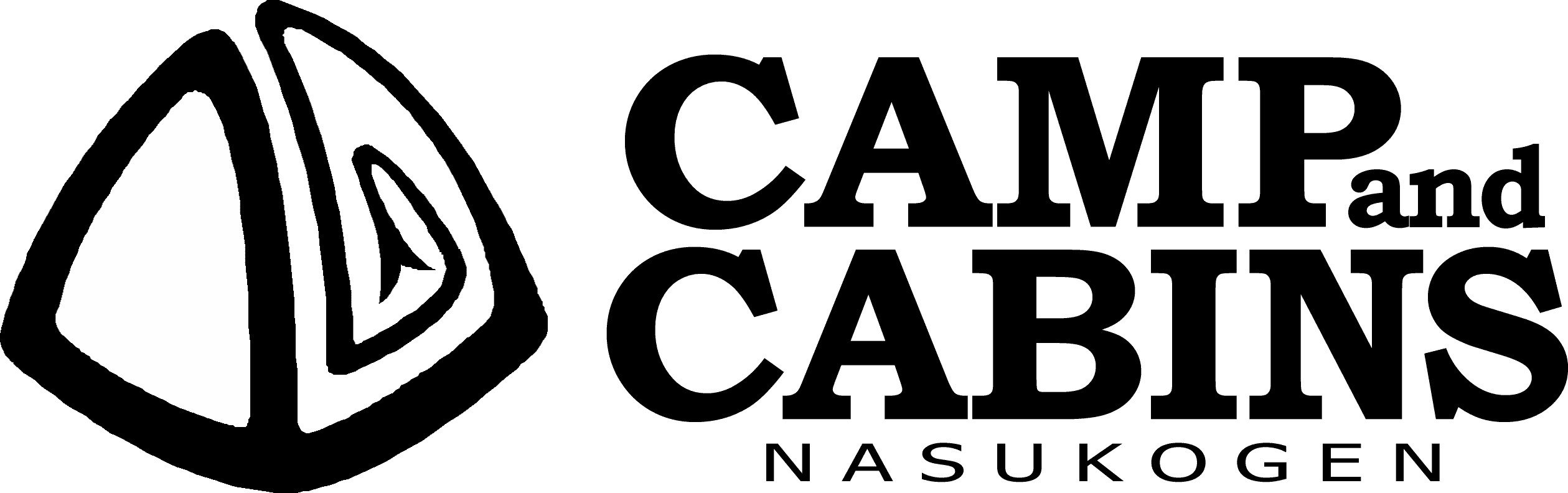 キャンプ場と星のロゴ