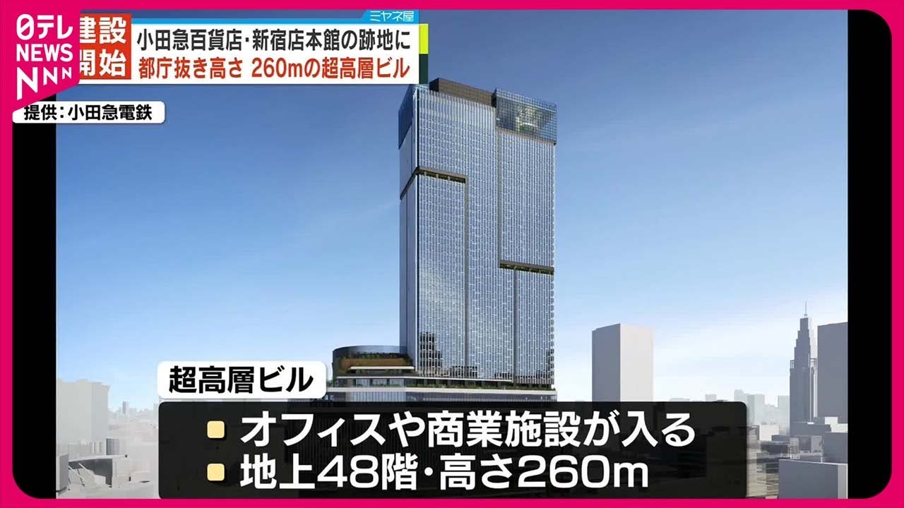 新宿に建築中の高層ビル 東急歌舞伎町タワー- 定野未来創研