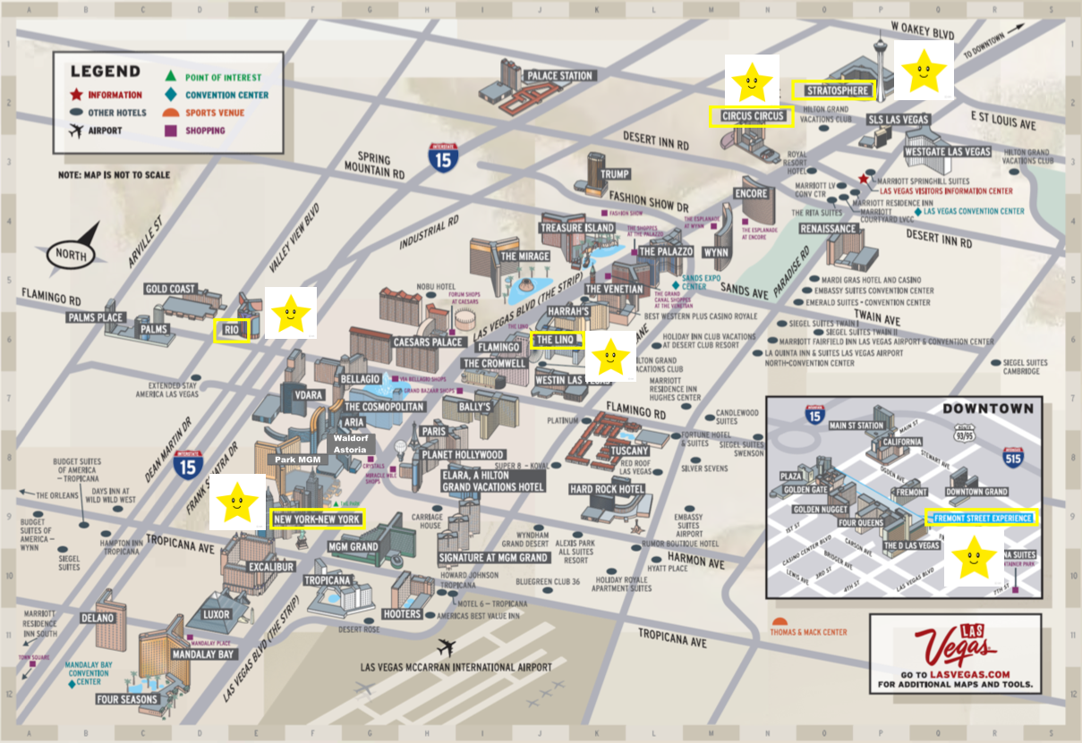 ラスベガスジェットコースター・遊園地の場所と時間人気アトラクションまとめ
