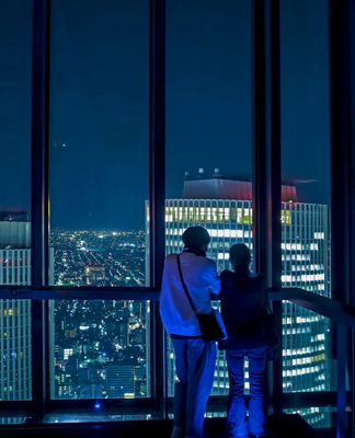 名駅の夜空に輝く「ミッドランドスクエア スカイプロムナード DIGITAL