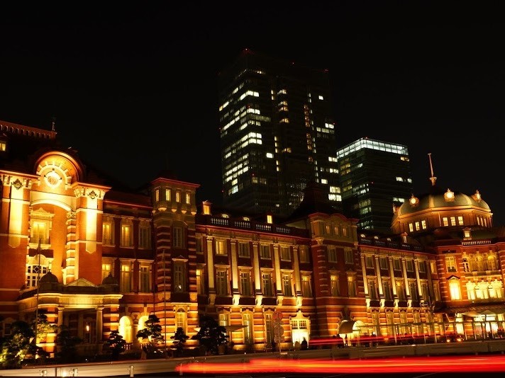 東京駅「丸の内赤レンガ駅舎夜景」-おでかけ観光ガイド-東京都千代田区