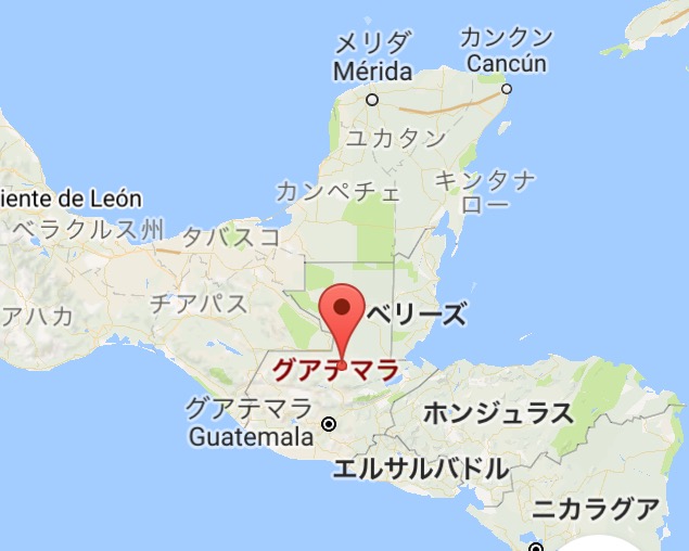 グアテマラ 近隣の国や名前の青い地図 ベクターイラスト