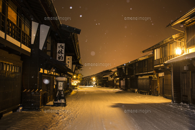 雪の奈良井宿GANREF