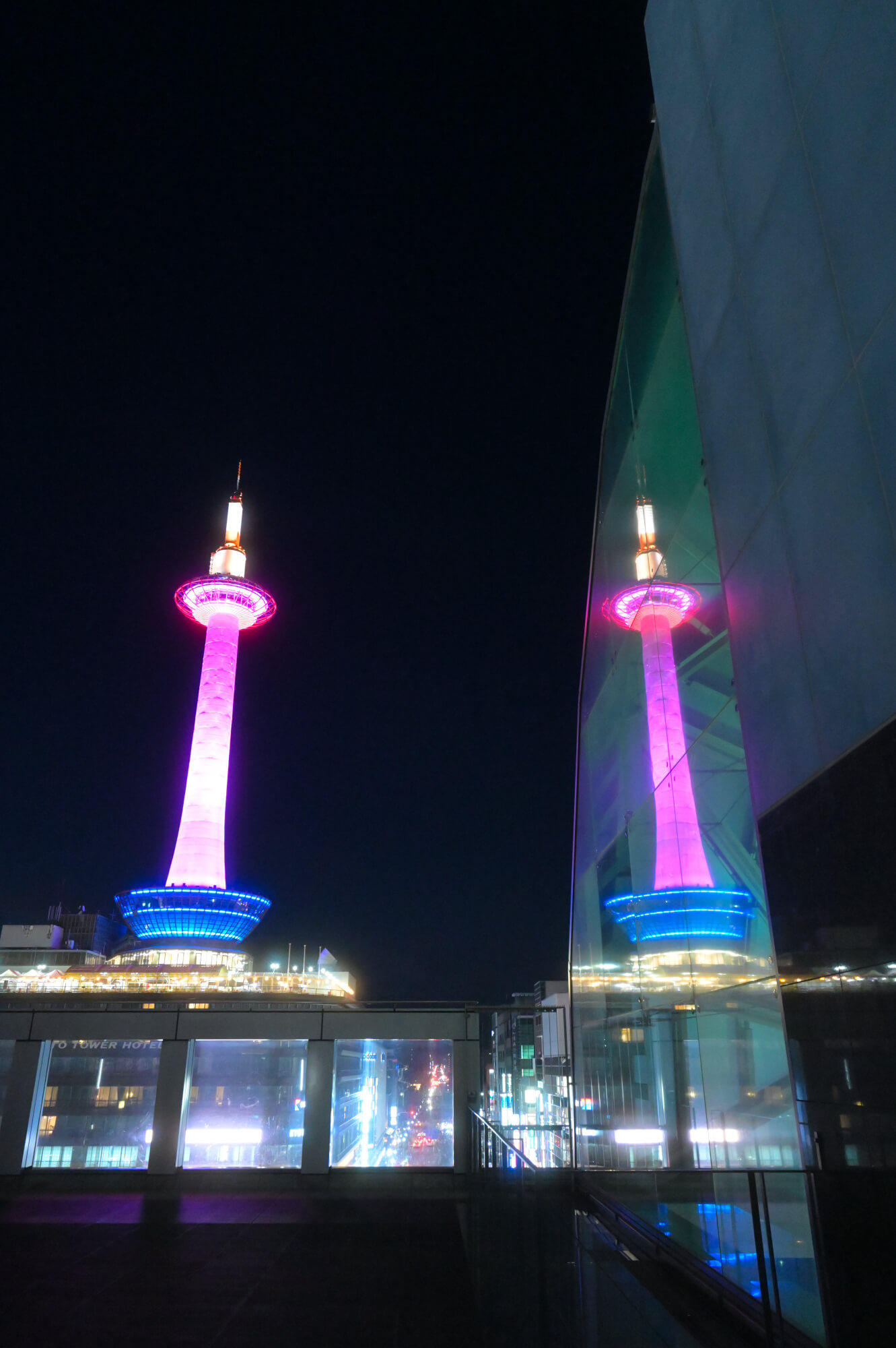 夜の京都駅大階段 ライトアップ京都市右京区 柏木産婦人科のブログ