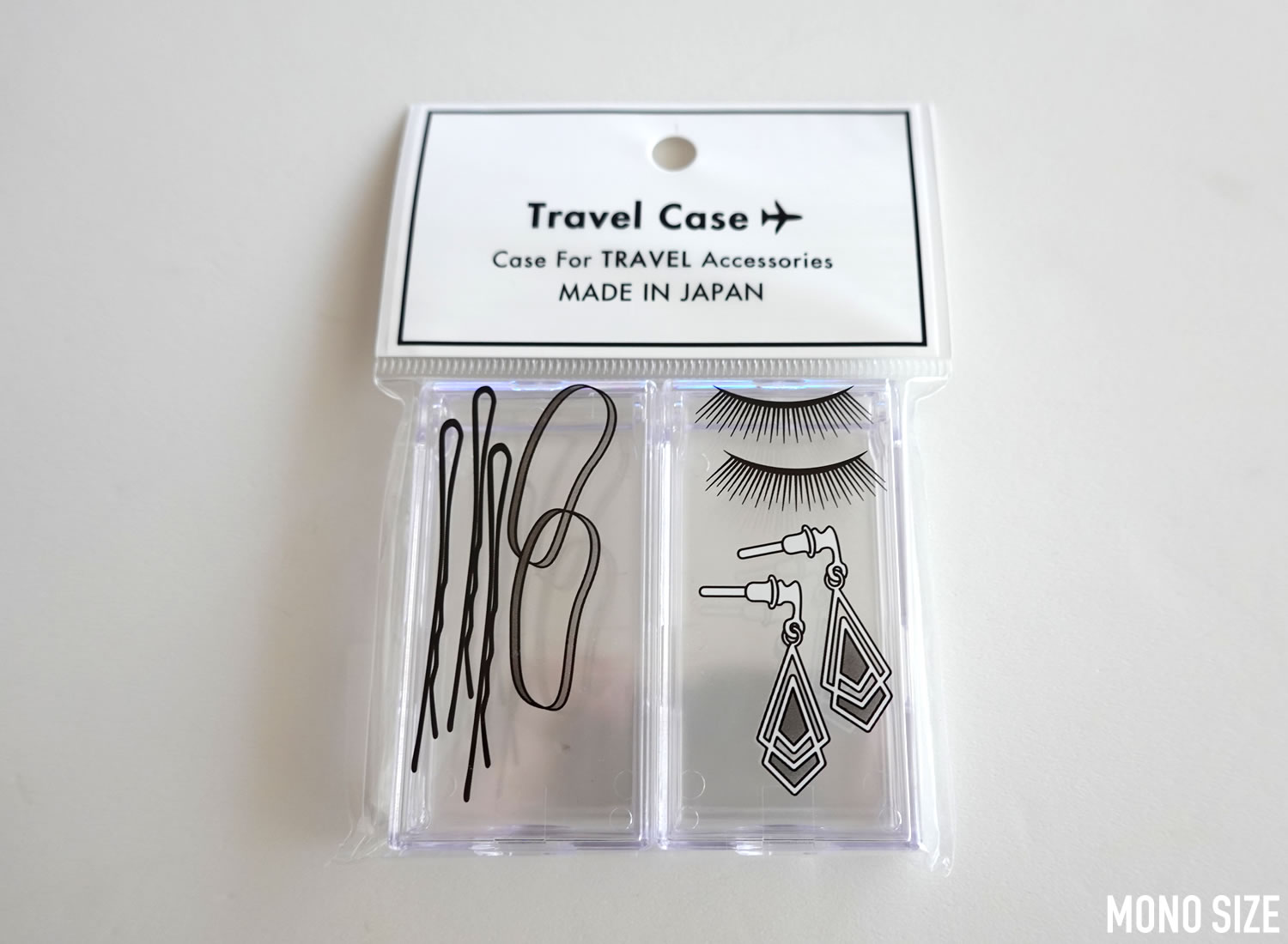 100均「トラベルケース SS2P」の商品情報とサイズ・収納例。ダイソーとセリアで販売 4965534143110