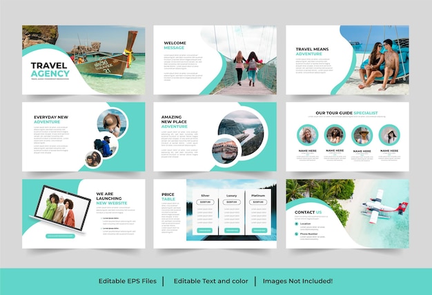 ポップな旅行計画表 チェックリストの無料プレゼンテーションテンプレート 3983