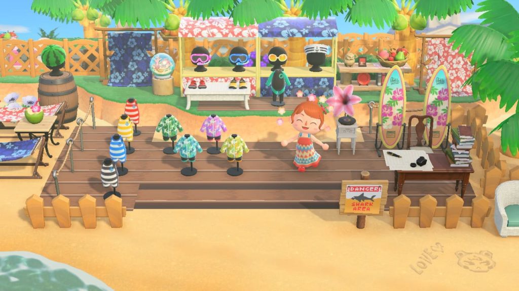 あつ森 広い砂浜をお洒落にレイアウト 浜辺の屋台通り 島クリエイト