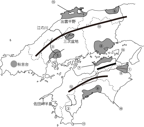 四国観光地名所地図