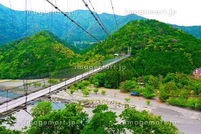 谷瀬の吊り橋 奈良県十津川村 - No: 24400032写真素材なら「写真AC」無料