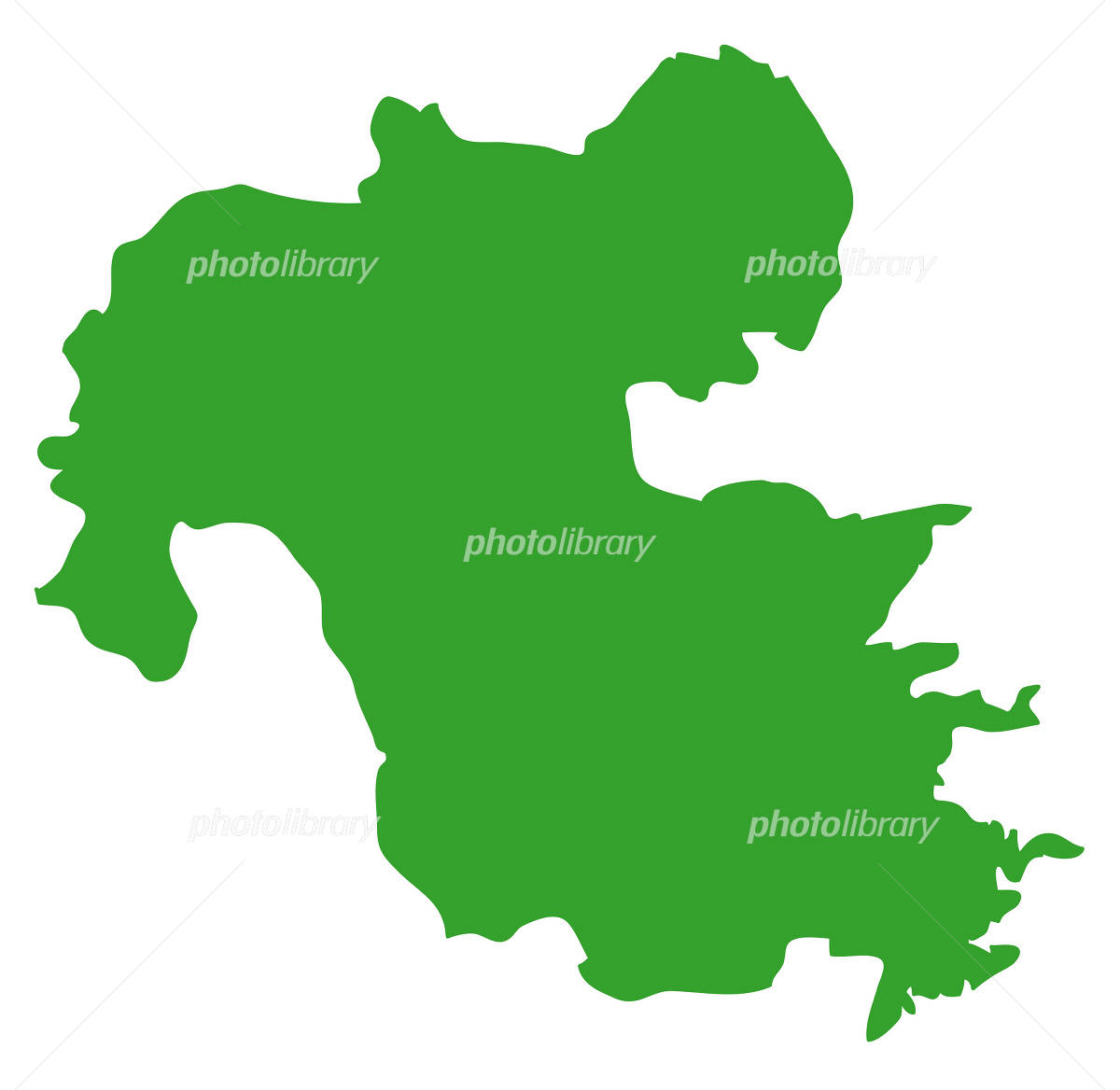 大分県のシルエットで作った地図イラスト 赤塗り無料イラスト素材素材ラボ