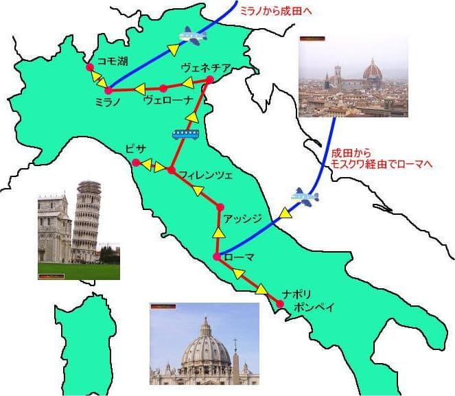 イタリア観光スポットのベクトルとイラストの地図。のイラスト素材・ベクター Image 115744451