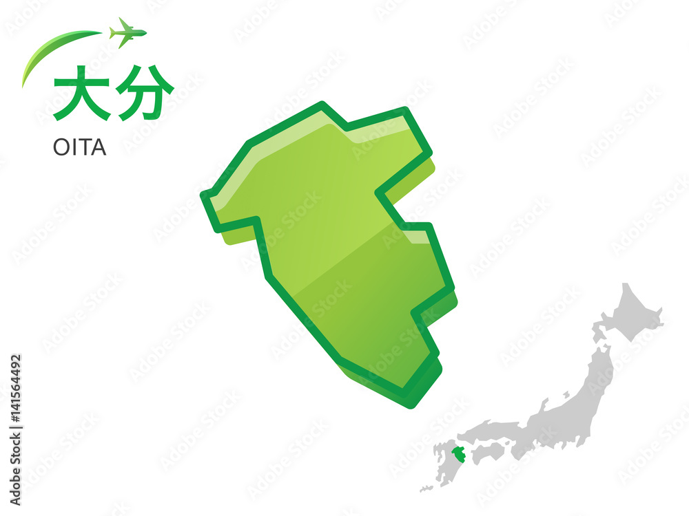 大分県地図 イラスト素材4193705- フォトライブラリー photolibrary