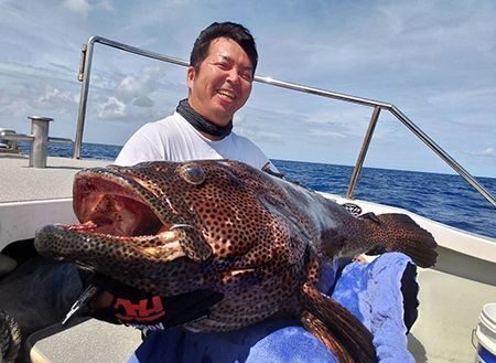 沖縄県宮古島の海釣りで釣り上げた高級魚アカジンミーバイのお造り 尾頭つきの写真素材FYI05134835ストックフォトの QleanMarket