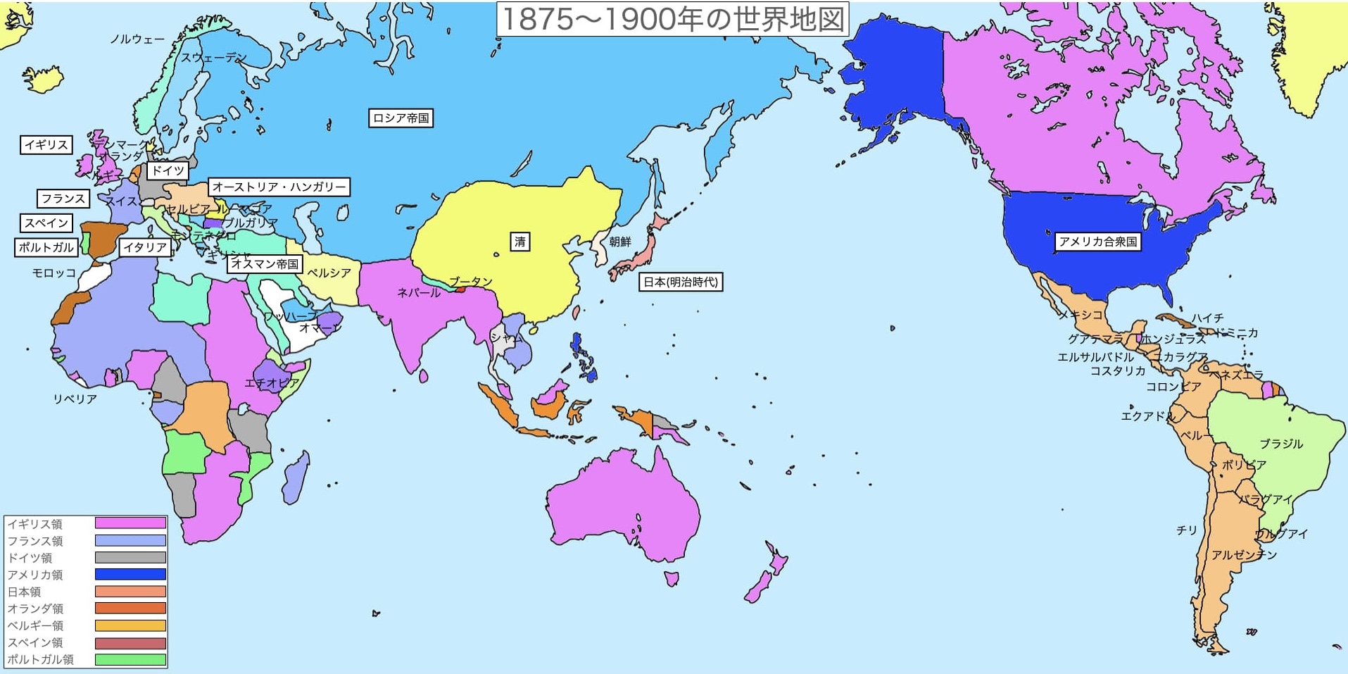 ミッチェル著『北アメリカのイギリス領とフランス領の地図