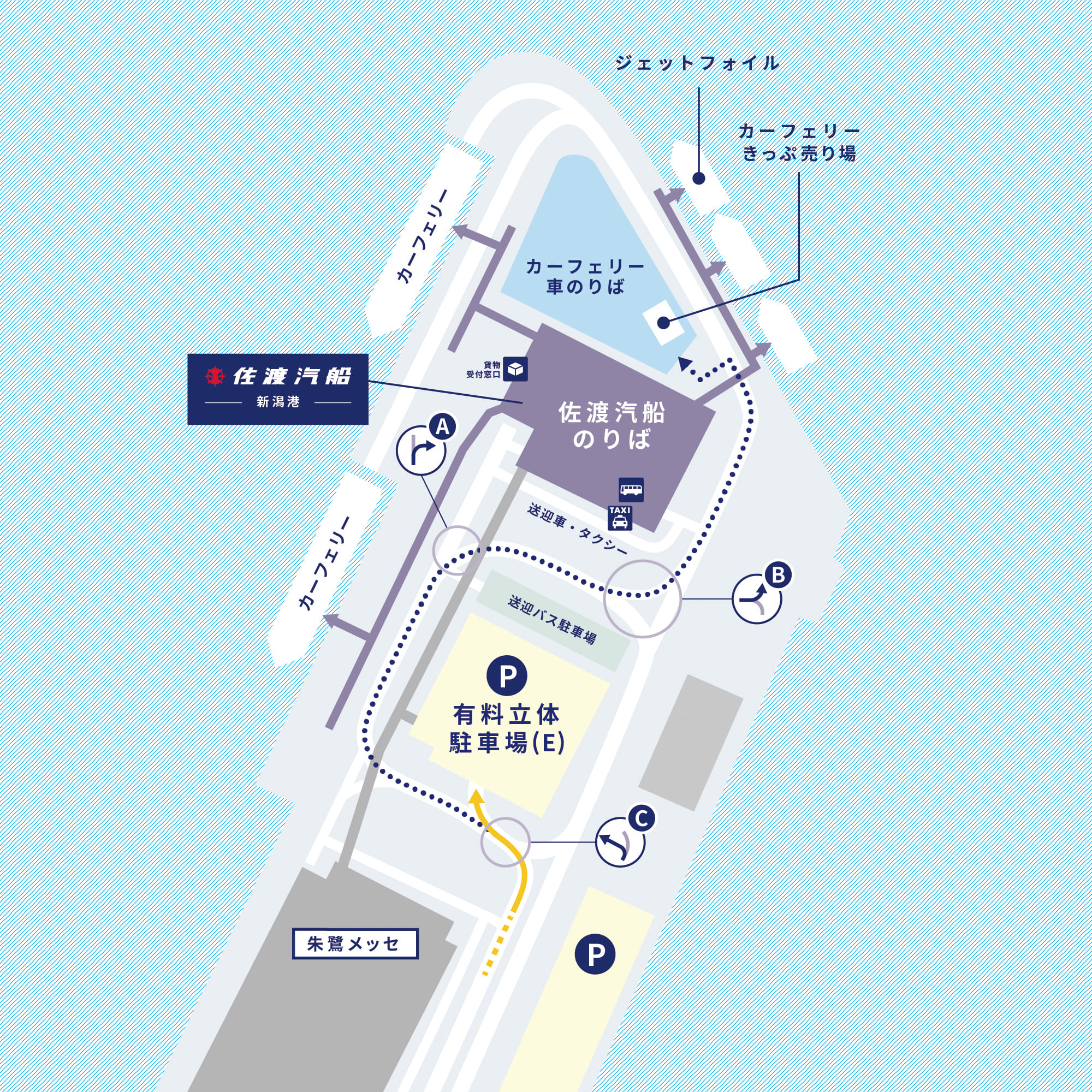 船乗り場までのご案内さど観光ナビ