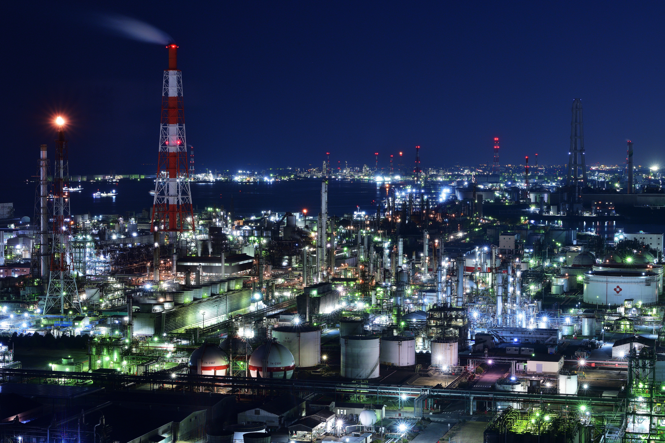 四日市 工場地帯の夜景 写真素材6650495- フォトライブラリ