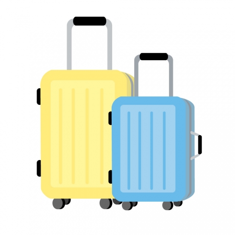 空港でスーツケースを引いて歩く女性のイラスト素材FYI01640095ストックフォトの Qlean Market キュリンマーケット