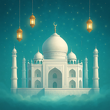 2025 満月の夜のタージ マハル --