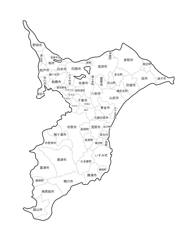 タペストリー A1判 千葉県全図