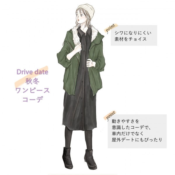 コーデ22選 冬のドライブデートは大人可愛く♡ シンプルきれいめな服装のお手本 –CBK