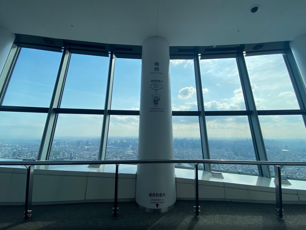 東京都 東京スカイツリーの展望回廊 450m に初めて登った美しい日本、この一枚