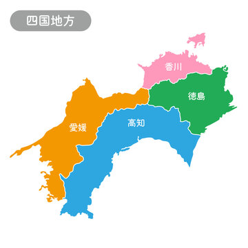 中国 四国 地図イラスト無料イラスト・フリー素材なら「イラストAC」