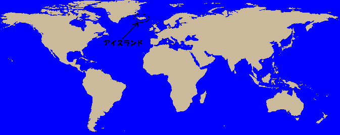 青い世界地図と暗い地球上のアイスランド。赤い国が強調表示されます。国名でアイスランドを中心とした衛星世界観。ベクトルイラスト。のイラスト素材・ベクターImage 181919511