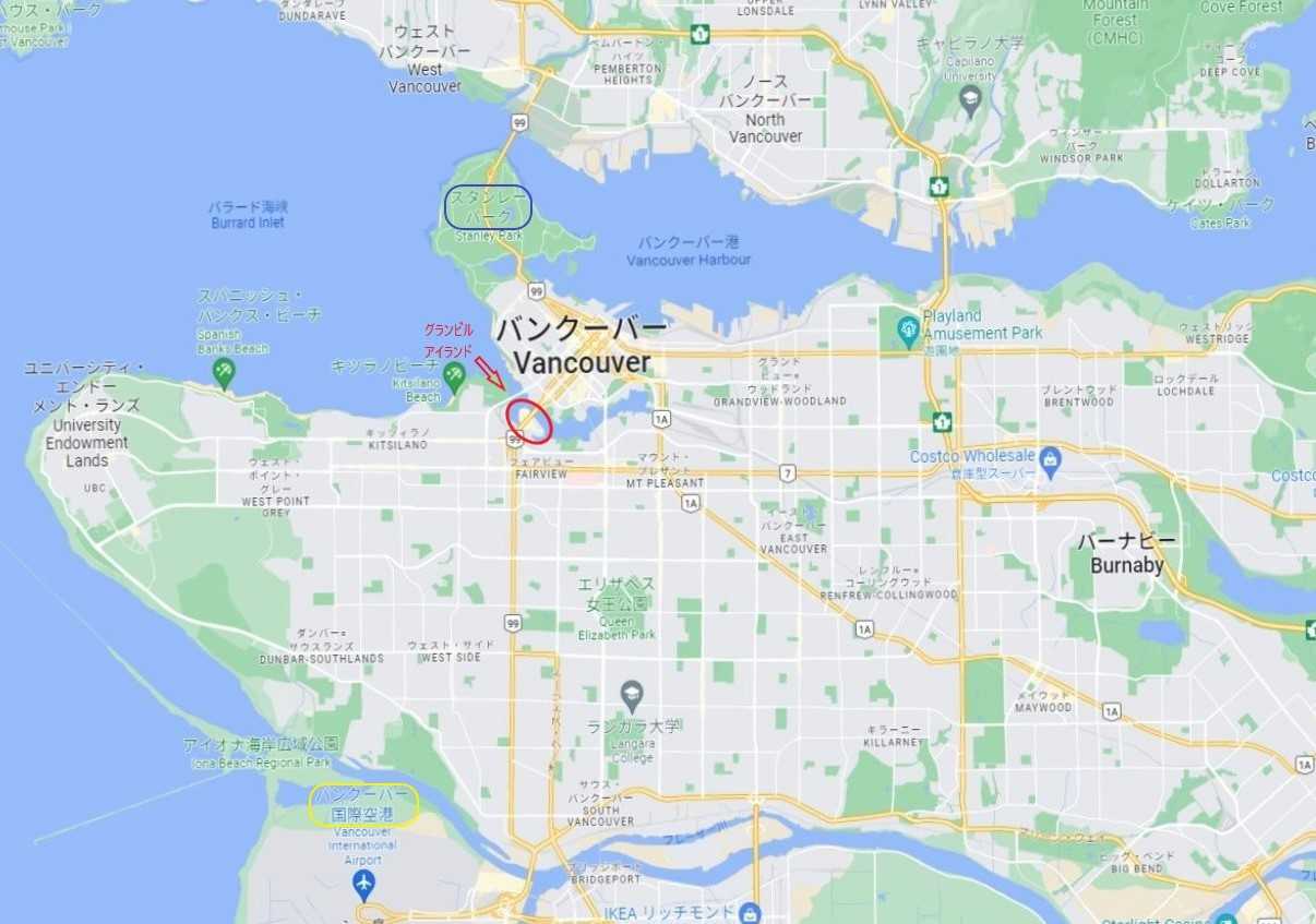 カナダ地図 日本語・英語Canada Map