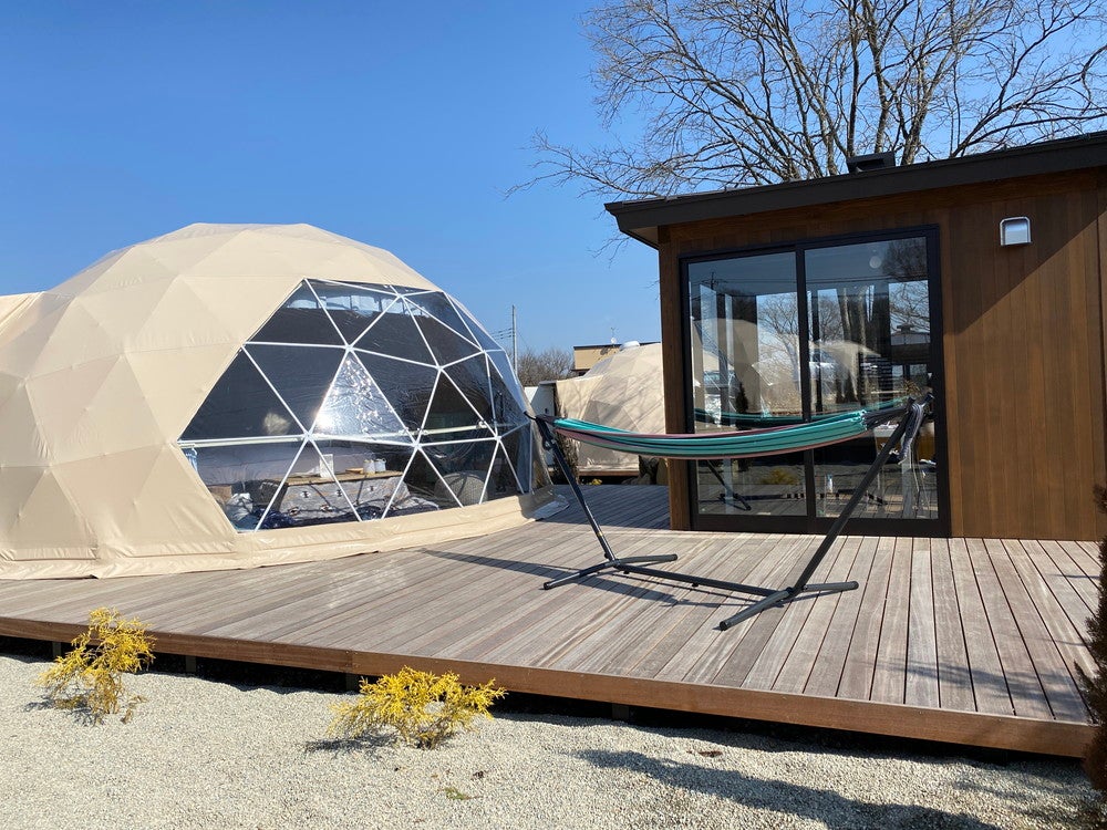 ドームテントご宿泊栃木県那須高原のグランピング 公式 那須ハミルの森 愛犬同伴可能