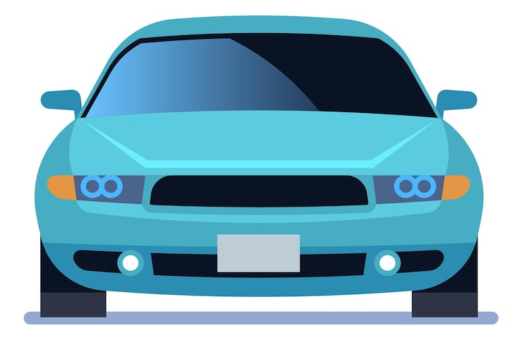 正面から見た車イラスト