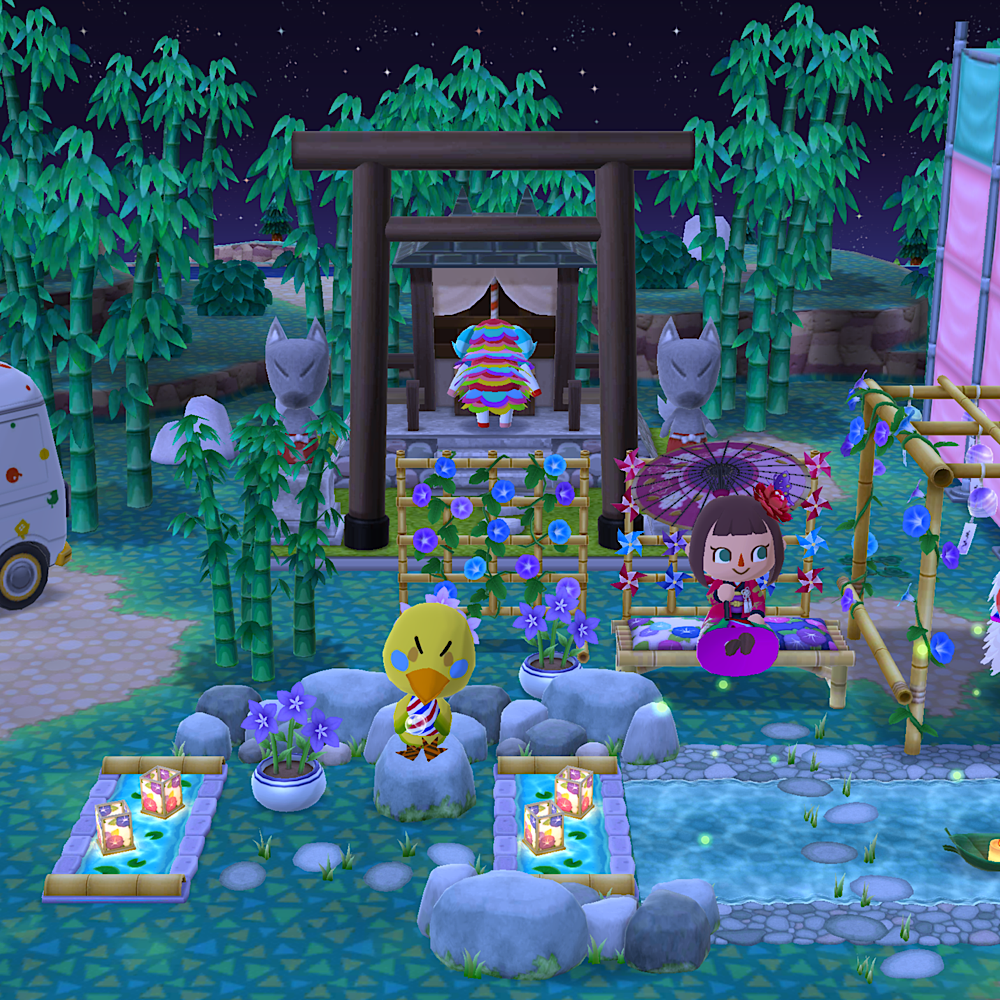 ポケ森完全無課金の夏のキャンプ場レイアウトガーデンイベント家具が可愛すぎますAnimal Crossing Pocket Camp