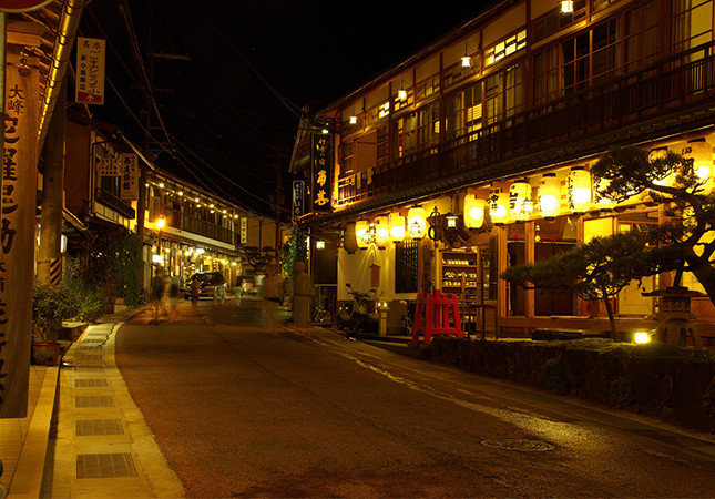奈良県吉野郡天川村洞川 洞川温泉街 . 昭和レトロな雰囲気が漂い