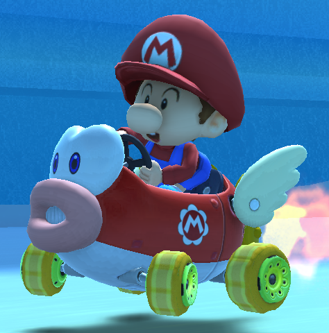 マリオカート プルバックカー カート＆スーパープクプク ベイビーマリオ２個セットの通販