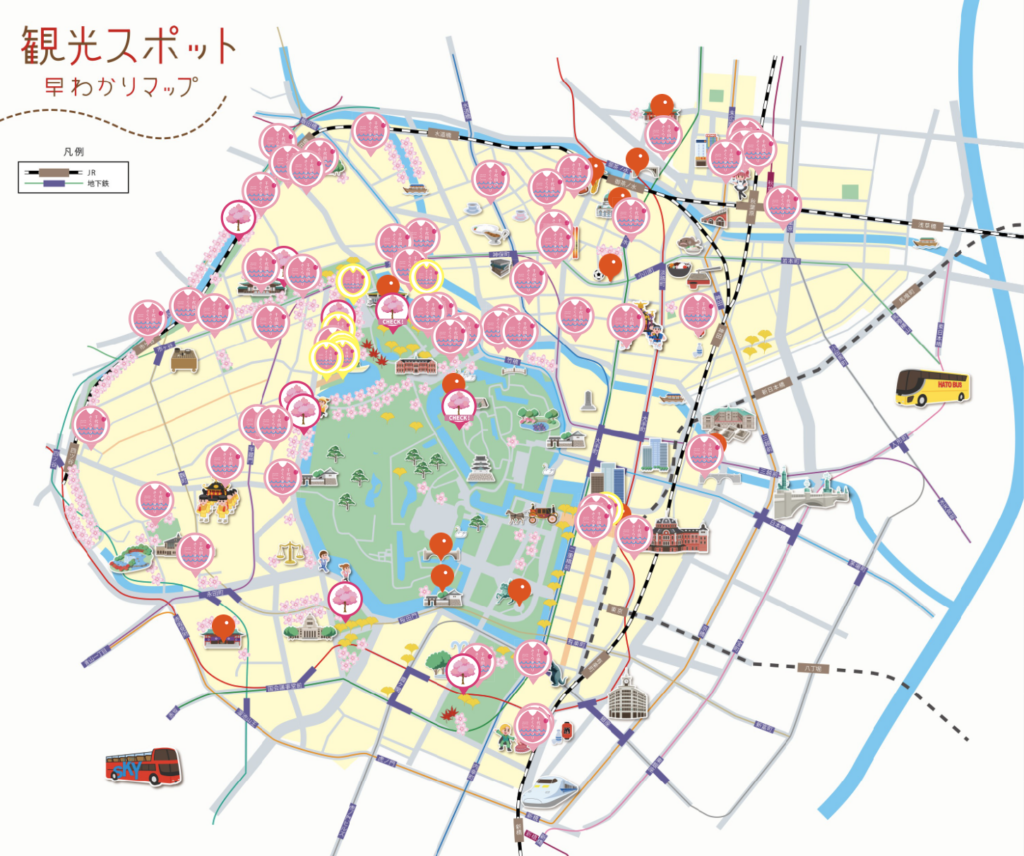 桜の宴 MAP 大阪城春まつり2025