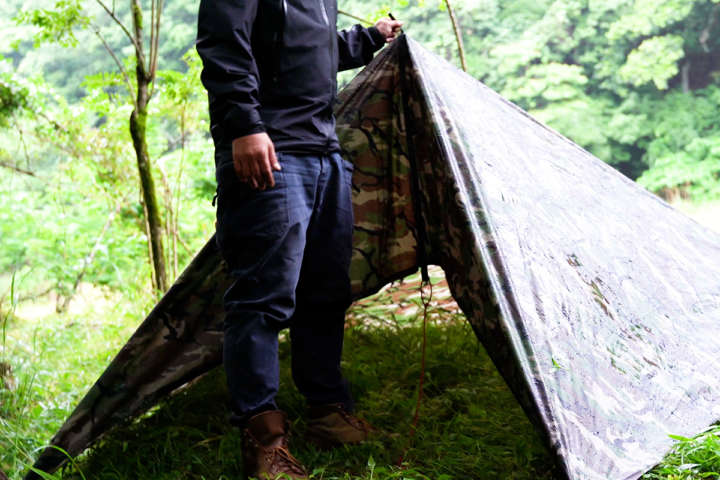 雨の日の冬ソロキャンプをDDタープで快適に！タープ内にテントもインストール！ドラッグスター乗りの無骨キャンプツーリング