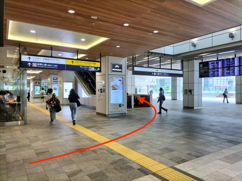 駅の構内図 新宿駅③新南口の改札画像と待ち合わせ場所カフェ巡りとライブ参戦日記