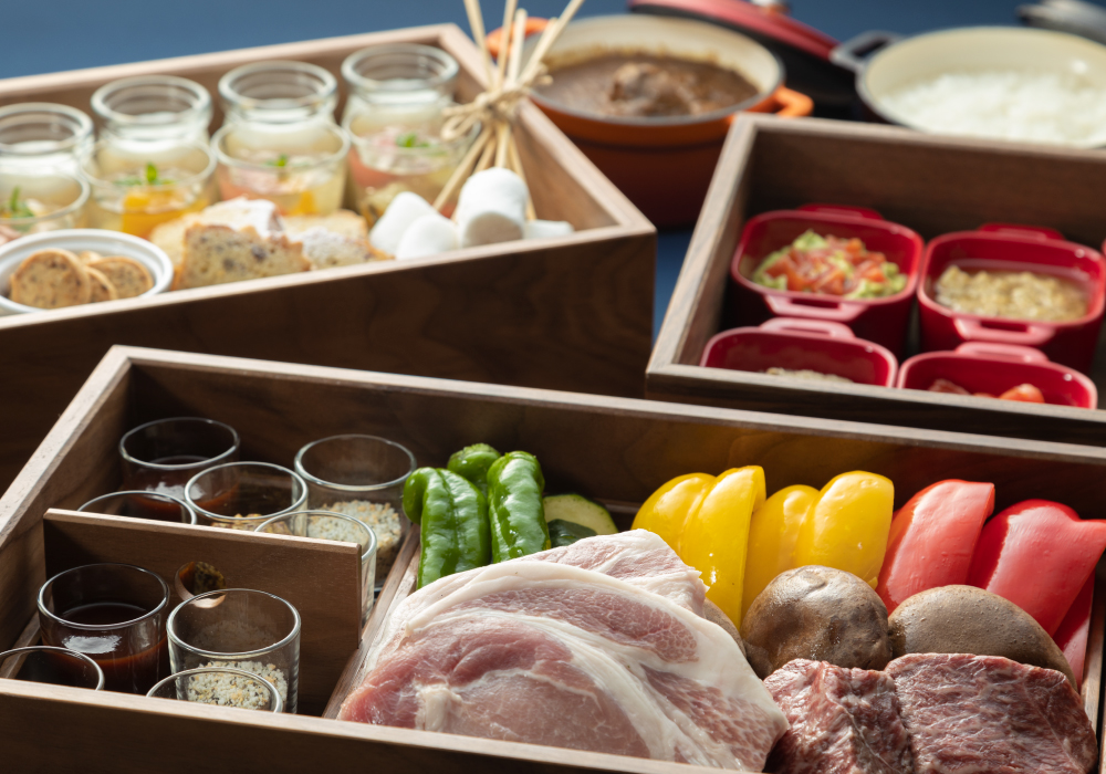 2名様分の朝食です😊🙌 -————————— 北海道トマムにグランピング☺︎ 「STAY」 「WORK」