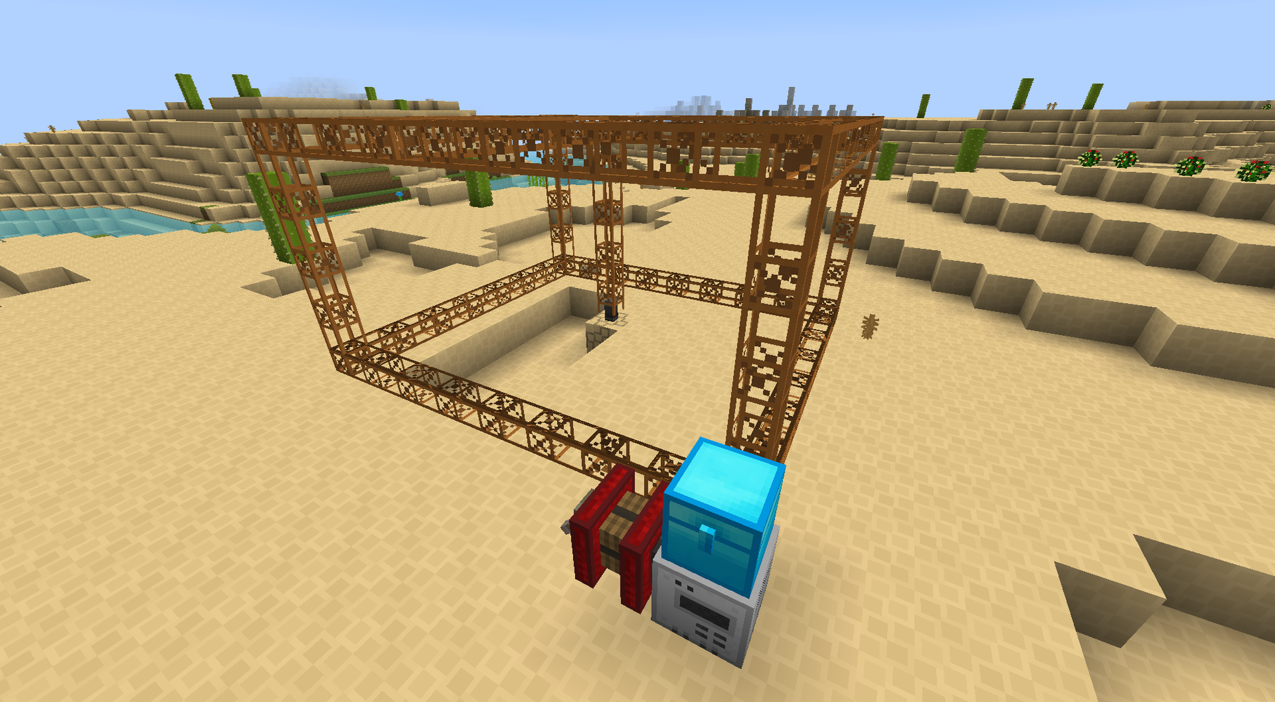 統合版マイクラ 露天掘りをしながら、鉱石の比率を調べてみた！ 23Sym