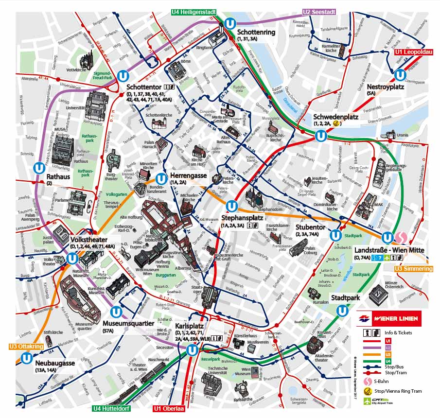 ウィーンの地図Vienna map
