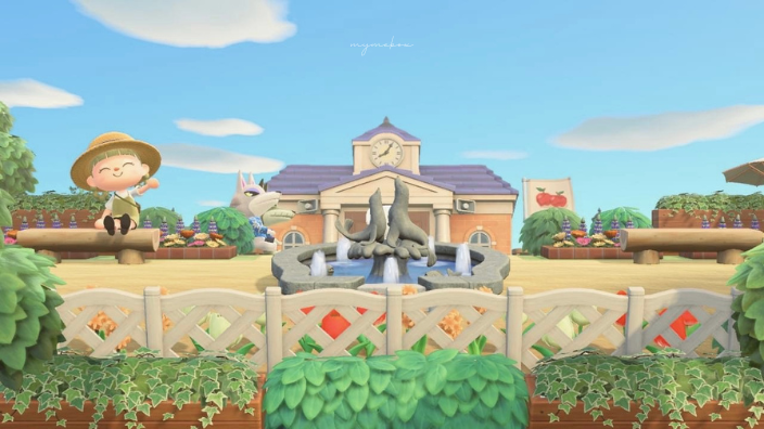 あつ森 島のエントランスと洋風住宅街 島開発進捗島紹介- メレンゲのぬくもり