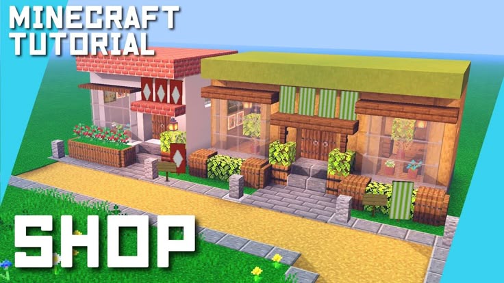 マイクラ建築：おしゃれなテラス席のあるレストラン。簡単10×10。No.90SOUのマイクラログ